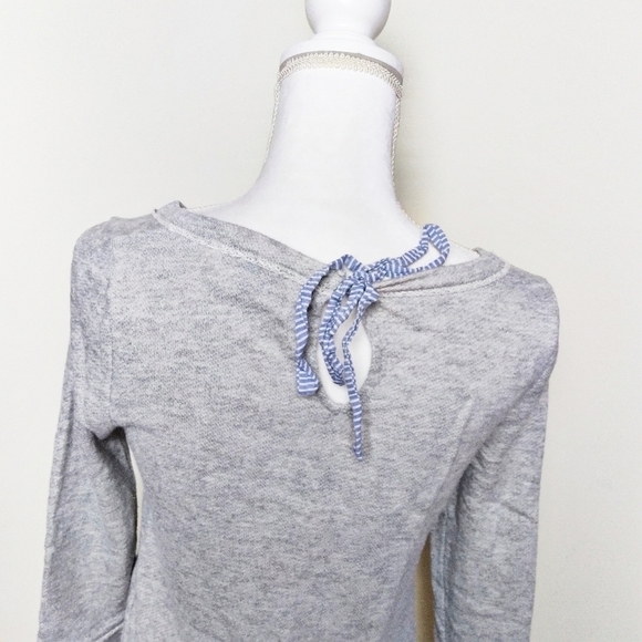 Anthro Postmark Heather Gray 3/4 Sleeve Blouse XS - Picture 4 of 10